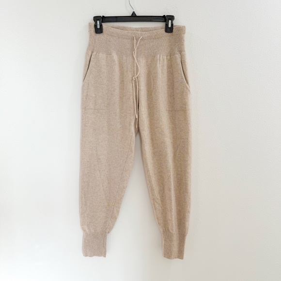 Cuyana Other - Cuyana Cashmere Made in Italy Cozy Tan Beige Jogger Pants Boho Athleisure Chic S